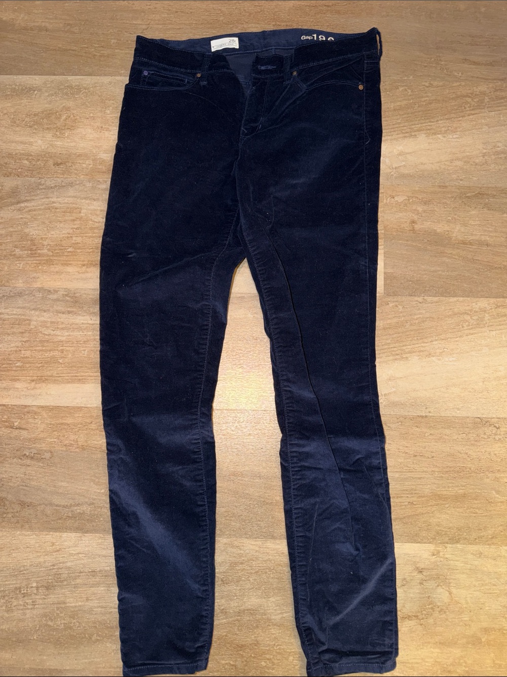 GAP Skinny Corduroy Jeans in Navy Blue